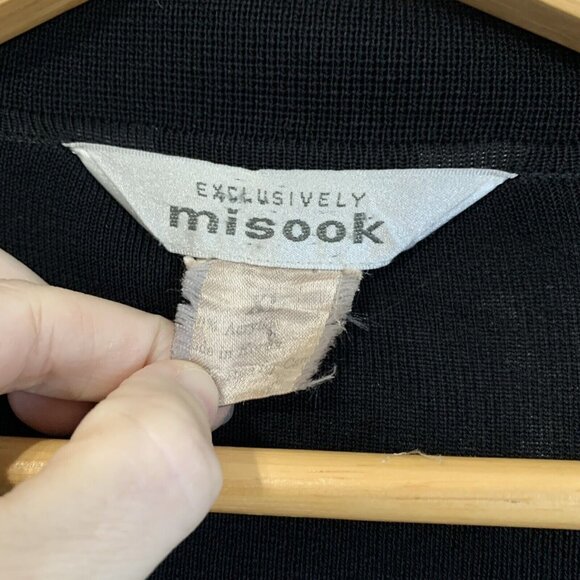 Exclusively Misook Women’s XL Knit Open Cardigan Blazer Black Quiet Luxury - Picture 5 of 8